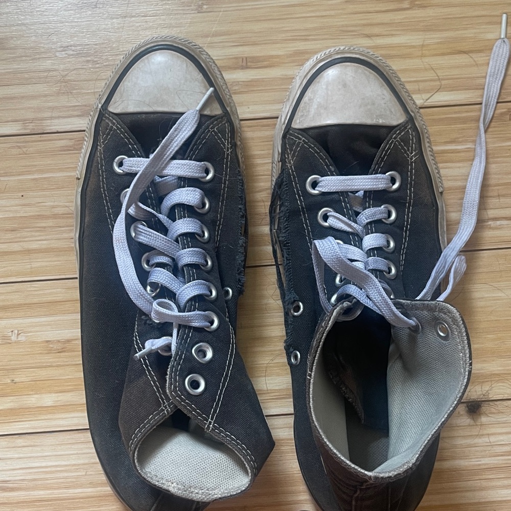 Classic Black Canvas Sneakers VERY WORN,